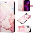 thumbnail image 2 of Case for iPhone XR, iPhone XR Wallet Case Cute with Kickstand Magnetic and Card Holder Leather Flip Protective Case for Women Compatible with iPhone XR Marble Rose Gold, 2 of 12