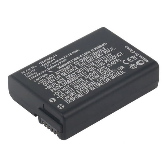 Replacement Battery for Nikon D5100,D5100 DSLR,D5200,D5300,D5500,DF,DSLR D3100,DSLR D3200,DSLR D3300,DSLR D5100,DSLR D5200,DSLR D5300,EN-EL14,7.4V/900mAh
