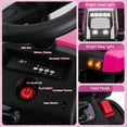 thumbnail image 6 of Lohoms 12V Ride On Tractor, Electric Rugged 6-Wheeler Ride-On Car With Trailer for Kids, 25W Tread Tire, Remote Control, Lights, Pink, 6 of 10
