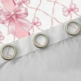 thumbnail image 4 of Manfei Monogrammed I Curtains Pack of 2 (42x63),Ribbon Bowknot Black Out Curtains,Pink White Curtains for Living Room,Microfiber Room Decorative, 4 of 7