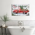 thumbnail image 5 of Aaheei Vintage Red Truck Wall Art Christmas Tree Wall Decor Cute Farmhouse Dogs Pictures Retro Winter Farmstead Scenic Poster Rustic Snow Country Artwork for Living Room Kitchen Home Decorations 8x10, 5 of 6