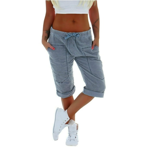 SySea - SySea Casual Women Plus Size Jogger Capri Pants - Walmart.com ...