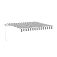 thumbnail image 6 of ALEKO 13' x 10' Grey White Stripes Manual Retractable Patio Awning Sunshade, 6 of 9