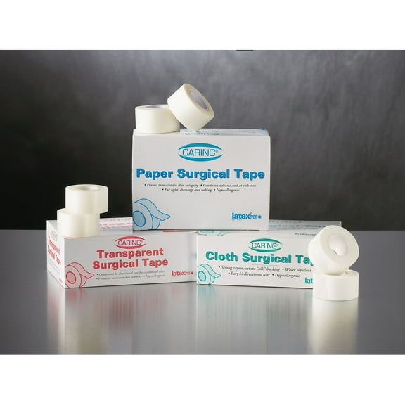 Medline Caring Transparent Adhesive Tapes 10 yds L x 2" W 6/Box PRM260202H