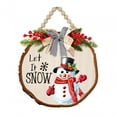 thumbnail image 1 of Letrero colgante de madera navideño, letrero decorativo para puerta con cuerda, letrero colgante para puerta de bienvenida para decoración de ventana Estilo A, 1 of 8