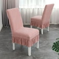 thumbnail image 4 of Pick Usloyux Dining Chair Covers with Skirt, Chair Covers for Dining Room, Durably Washable High Elastic Stretchable for Kitchen Wedding Party Banquet Pick, 4 of 6