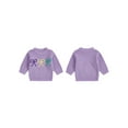 thumbnail image 2 of Spewahor Toddler Girl MardiGras Sweater Bow Embroidered Crew Neck Long Sleeve Pullover Chunky Knit Tops, 2 of 9