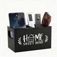thumbnail image 2 of GHIIYER Coffee Table Organizer Remote Control Holder Wooden Storage Supplies Table Decor Black One Size, 2 of 4