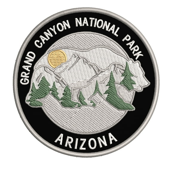 Wander Often! Grand Canyon National Park, Arizona 3.5 Inch Iron Or Sew On Embroidered Fabric Badge Patch Seek Adventure, National Park Iconic Series