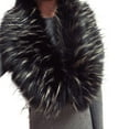 thumbnail image 3 of Women's Convertible Faux Fur Collar, Detachable Plush Scarf Wrap with Button Closure, Elegant Winter Coat Accessory and Stand Alone Fur Collar - E, 3 of 6