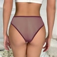 thumbnail image 6 of Aobny 2025 Sexy Women's Panties Red Sheer Bikini Panties No Show Mesh Ladies Briefs,S-XL, 6 of 8