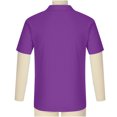 thumbnail image 6 of ZCFZJW Men's Casual Linen Button Down Shirt Short Sleeve Beach Shirt Solid Color Regular Fit Lightweight Holiday Vacation Tops with Double Front Pockets Purple M, 6 of 7