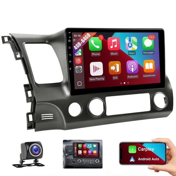 Radio de coche Leadfan 4G 64G con Carplay inalámbrico para Honda Civic