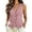 Pink, variant on Women's Summer Cotton Linen Vest Tops Business Casual Button Down V Neck Sleeveless Cropped Tank Waistcoat, Orange, Size 2XL