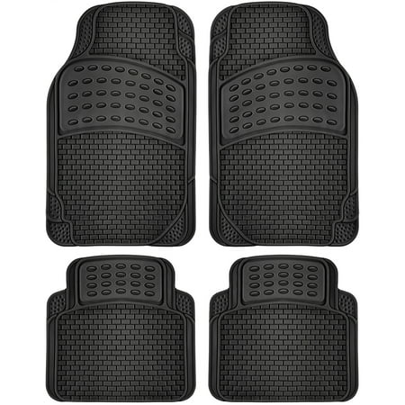 - OxGord 4pc Rubber Floor Mats Universal Fit Front Driver Passenger Seat for Car SUV Van and Truck - Black