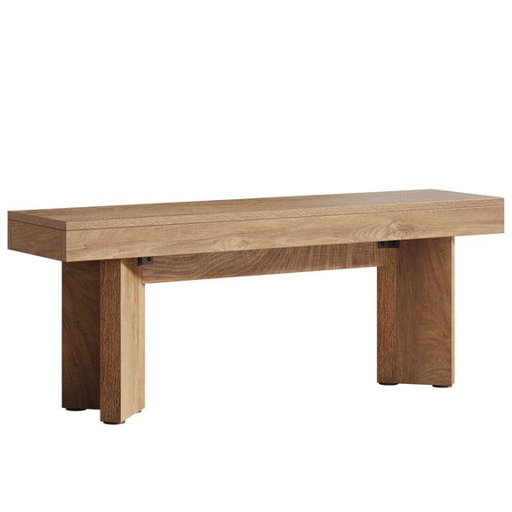 Resenkos Solid Wood Bench for Living Room & Entryway - Durable & Stylish Furniture, Brown