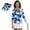 Blue Hibiscus, variant on Vintage Leaf Women's Golf Shirt and Sun Visor Hat Set Moisture Wicking 3/4 Sleeve Golf Shirts Adjustable Fashion Baseball Golf Cap Suitable for Tennis Enthusiasts Quick Dry