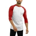 thumbnail image 1 of Hat and Beyond Men's Dual Material Baseball Sport 3/4 Sleeve Jersey Tee Shirt, 1 of 6