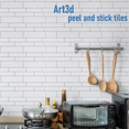 thumbnail image 4 of Art3d 10 pack 12"x12" Peel and Stick White Backsplash Tile for Kitchen Bedroom Living room, 4 of 5