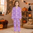 thumbnail image 2 of LILIYA Halloween 2-Piece Loose-fit Button Down Matching Pajama Set, Soft & Cute for Cozy Nightwear Loungewear 11-12 Years, 2 of 4