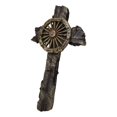 thumbnail image 5 of Rustic Western Vintage Country Cowboy Wagon Wheel Faux Wooden Wall Cross Plaque, 5 of 9