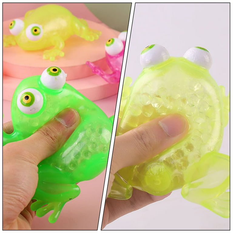 FRCOLOR 4Pcs Frog Shaped Toy Lovely Squeeze Toy Party Relaxing Playthings  Kid Toy for Children
