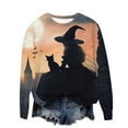 thumbnail image 4 of Lcziwo Witches Sweatshirts for Women Long Sleeve Round Neck Halloween Shirts Graphic Print Horror Movie Pullover Casual Fall Winter 2025 Tops Multicolor,S, 4 of 5