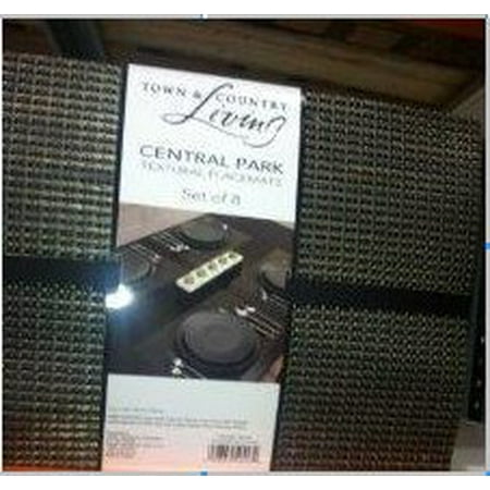 

Town & Country Living Indoor or Outdoor Central Park Textural Placemats-(Pack of 8) 13 in x 18 in (33 cm x 45 cm)