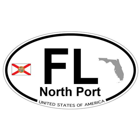 North Port, FL - Oval Magnet