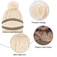 thumbnail image 5 of Gorro con pompón para mujer, gorro de invierno para niña, bufanda de redecilla, gorro de punto cálido, bufanda circular, calentador de cuello, 5 of 5