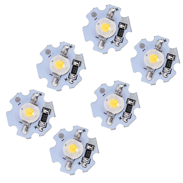 25Pcs 0.5W 5V High Power LED Lamp Bead Light, Aluminum Substrate with Imported Chip for Flashlights DIY Headlights Spotlights