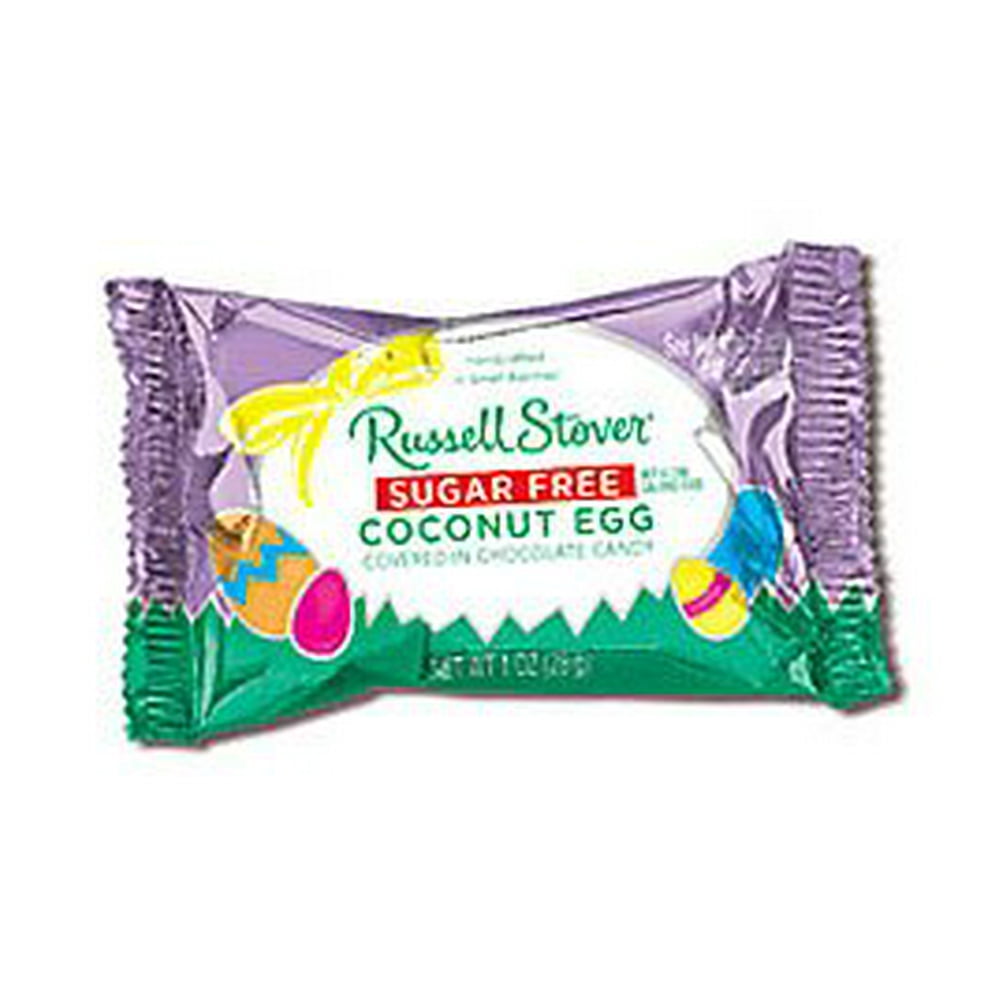 Russell Stover Sugar Free Chocolate Covered Coconut Easter Egg, 1 oz ...