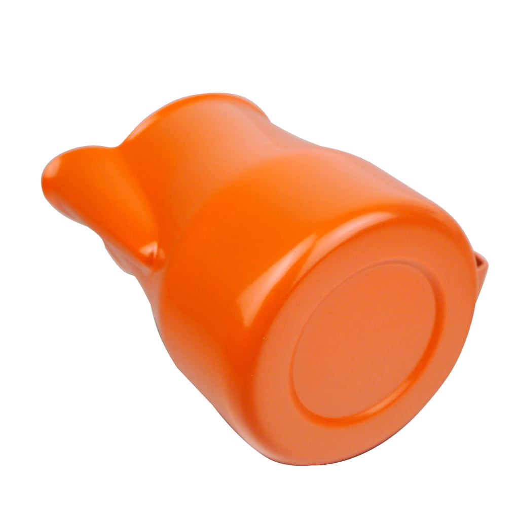 Fiocias Thick Stainless Steel Coffee Frothing Milk Latte Jug Pitcher 350ml Orange