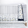 Star Organic Pure Organic Cotton Crib Bedding Set 3 Pc White-To the Moon and Back