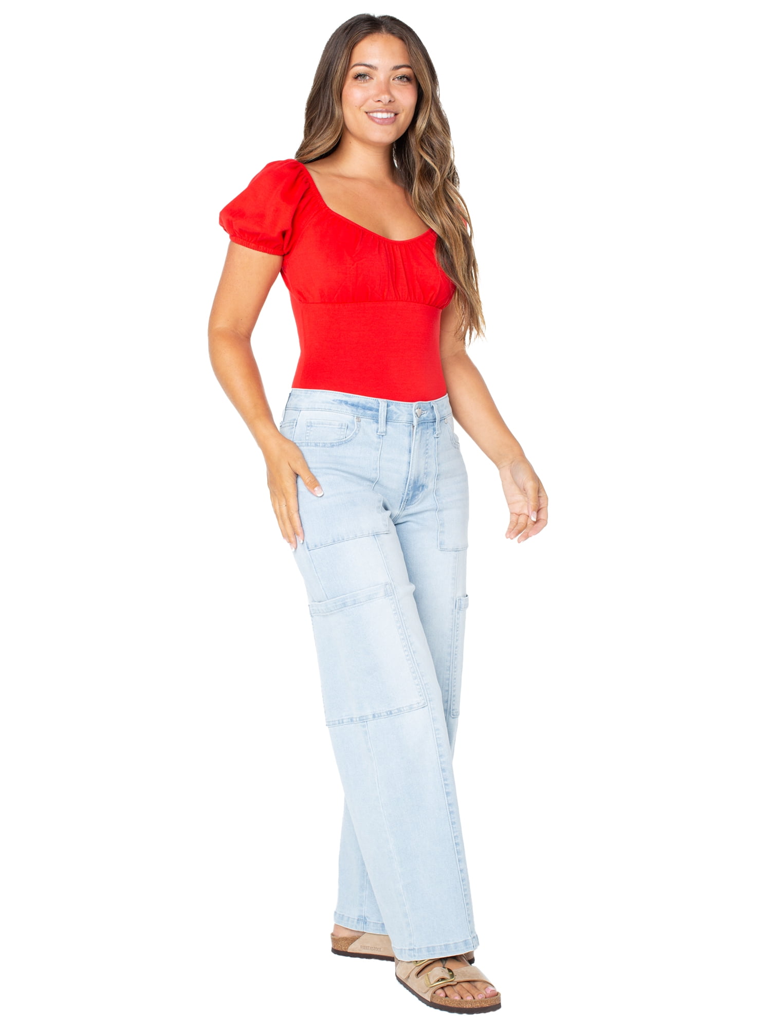 Celebrity Pink Short Sleeve Sweetheart Neck Bodysuit