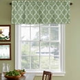 thumbnail image 3 of 2 Pack Green Moroccan Valances for Windows Bedroom Living Room Window Treatments, Morocco Boho Ethnic Abstract Geometric Rod Pocket Valance Drapes Short Kitchen Curtains Over Sink 60"x18", 3 of 8