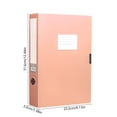 thumbnail image 3 of Japceit Thickened Polypropylene A4 File Box, Retro-Style Foldable Document Case, Durable Plastic Storage Box for Office Supplies, Paper and File Organization, 3 of 5