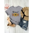 thumbnail image 5 of ZXSXSY Women's Mother's Day Graphic Tee Blessed Mom Letter Print Short Sleeve T Shirt, 5 of 7