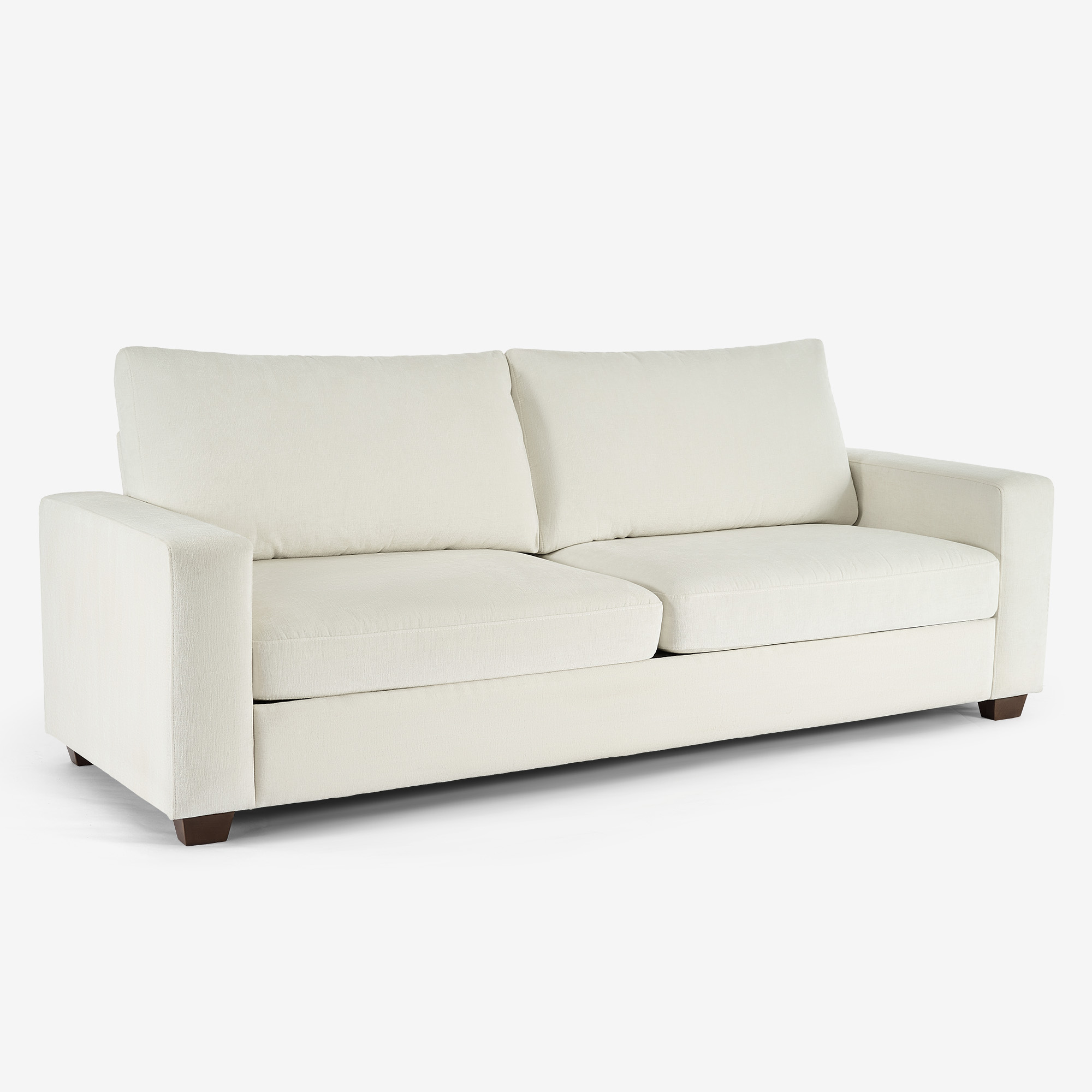 Bestco 86.6" Upholstery Sofa 3 Seater Modern Couch with Deep Seats for Living Room Beige