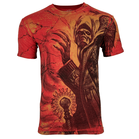 Rebel Saint By Affliction Men's T-shirt TRANSYLVANIA Biker Skull Tattoo S-5XL