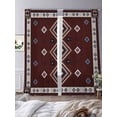 thumbnail image 3 of Bohemian Texture Sheer Curtains 2 Panels Set Abstract Geometric Vintage National Ethnic Tribal Sheer Window Curtains Light Filtering Rod Pocket Voile Drapes for Bedroom Living Room 52"X96", 3 of 8