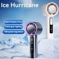 thumbnail image 3 of N98 Foldable Handheld Fan with 100-Speed Adjustment, LED Display & Bright Light - USB Rechargeable 5000mAh Battery, Portable Mini Pocket Fan for Outdoor/Indoor Use, Lightweight ABS+PC Construction,, 3 of 7