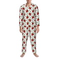 thumbnail image 3 of Daiia Strawberry for Men's Long-Sleeved Pajama Set – Soft & Comfortable Sleepwear Button-Up Pajamas Cozy Lounge Wear-Medium, 3 of 7