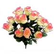 thumbnail image 1 of Admired By Nature 14 Stems of Blossoms Rose Flower Bush, Cream/Dark Pink Tip, 1 of 1