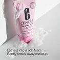 thumbnail image 2 of Clinique All About Clean Rinse-Off Foaming Facial Cleanser With Hyaluronic Acid + Glycerin For Oily Skin Types | Dissolves Makeup + Sunscreen, Mini Travel Size, 1 fl. oz., 2 of 3