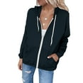 thumbnail image 6 of Horkkom Lightweight Jacket Women Sun Protection Casual Solid Color Zip Up Hoodie Outdoor Athletic Hiking Shirts M, 6 of 10