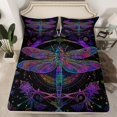 thumbnail image 1 of Draps de Lit Libellule 2 Pcs Drap-Housse Imprimé Mandala Bohème Ensemble de Lit Libellule Animal Sauvage Style Boho Exotique Insert de Couette pour Femmes Adultes Filles Ensemble de Literie Style Ferme Rustique, 1 of 4
