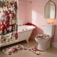 thumbnail image 4 of Accesorios de baño Cortina de ducha de San Valentín con lazo Impresión digital en tinta rosa Cortina divisoria impermeable para baño Conjunto de baño de poliéster, 4 of 6