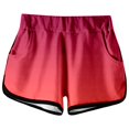thumbnail image 4 of WOYY Little Girls Summer Outfits Gradient Short Sleeve T-Shirt Shorts Set, Sizes 6-7Y, 4 of 4