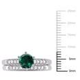 thumbnail image 2 of Everly Women's Created Emerald 10k White Gold Bridal Set, 2 of 8